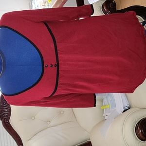 AB Studio Red 3/4 sleeve Women Sweater, Blouse